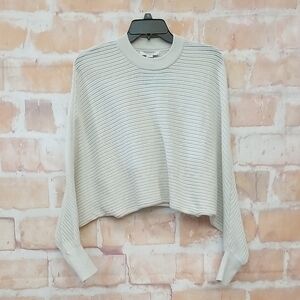 NWT Women's Favlux Cream Ribbed Knit Sweater Size Small